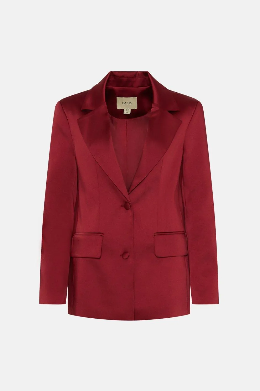 New Oasis Rachel Stevens Stretch Satin Tailored Blazer Black