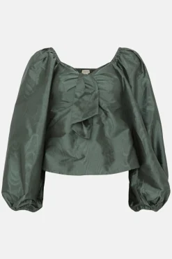 Outlet Oasis Rachel Stevens Taffeta Tie Front Top Wine
