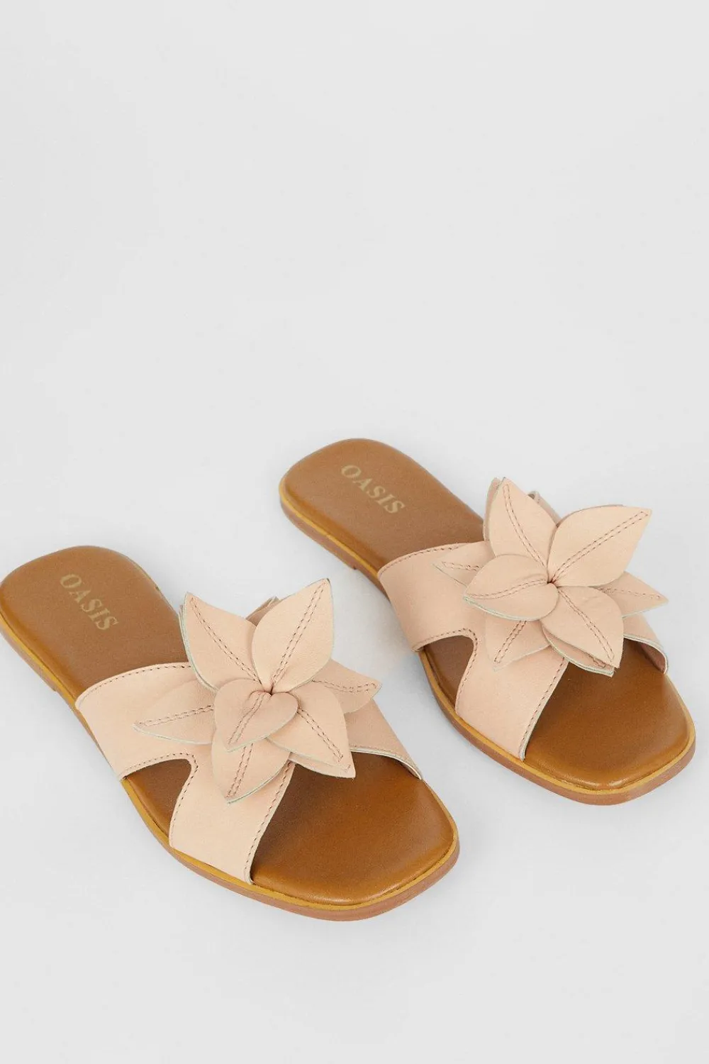 Online Oasis Real Leather Corsage Sandal Blush