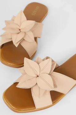 Online Oasis Real Leather Corsage Sandal Blush