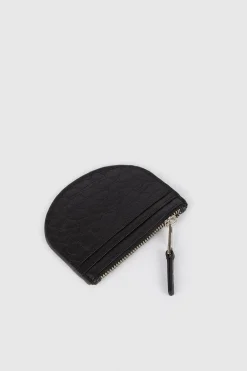 Hot Oasis Real Leather Croc Card Holder Coin Purse Black