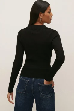 Outlet Oasis Ribbed Tie Wrap Jumper Green