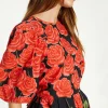 Clearance Oasis Rose Placement Puff Sleeve Top Red