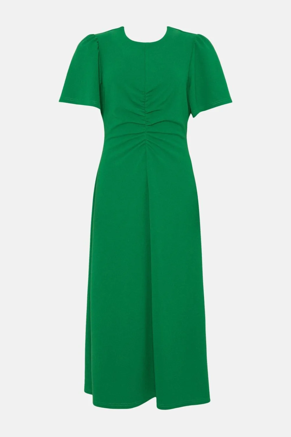 Online Oasis Ruched Front Jersey Crepe Midi Dress Green