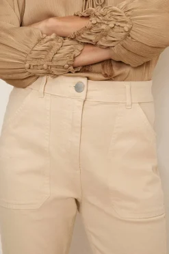 Sale Oasis 70S Patched Pocket Jean Pale Wash