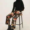 Best Oasis 70's Printed Coord Straight Leg Trouser Multi