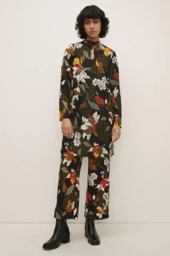 Best Oasis 70's Printed Coord Straight Leg Trouser Multi