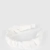 New Oasis Satin Ruched Headband Off White