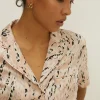 Discount Oasis Satin Short Sleeve Pj Set Animal
