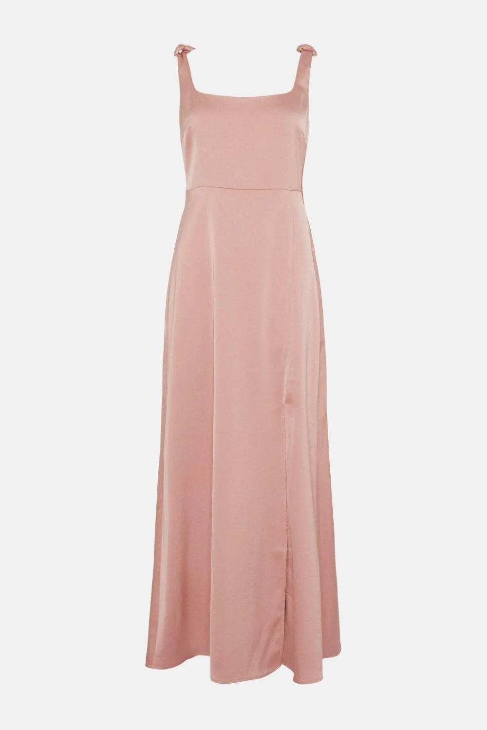 Outlet Oasis Satin Tie Shoulder Midi Dress Sage