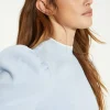 Sale Oasis Scallop Short Sleeve Sweatshirt Blue
