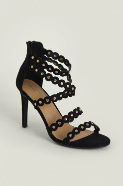New Oasis Scallop Strap Stud Detail Sandal Tan