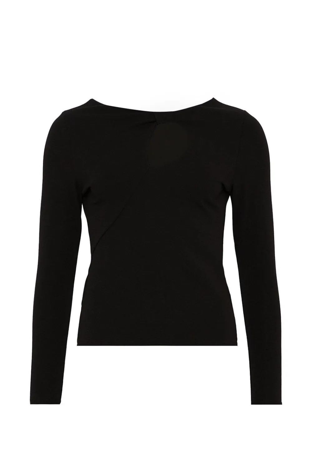 Online Oasis Scuba Crepe Bow Detail Top Black