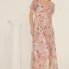 Sale Oasis Sequin Embroidered Floral Mesh V Neck Maxi Dress Nude