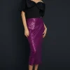 Outlet Oasis Sequin Midi Skirt Pink