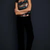 Discount Oasis Sequin Stripe Velvet Tie Strap Top Multi