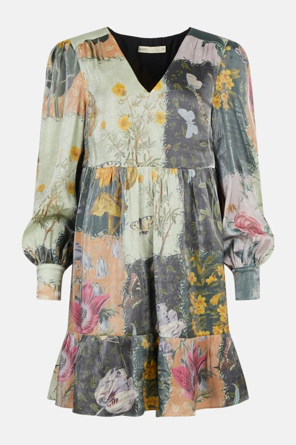 Best Oasis Shimmer Butterfly Printed Smock Dress Multi