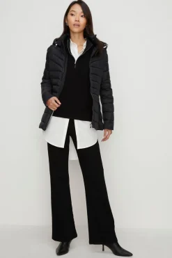 Outlet Oasis Short Padded Packable Jacket Black