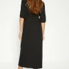 Best Oasis Short Sleeve Midi Wrap Dress Black