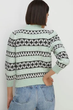 Clearance Oasis Shrunken Fairisle Knitted Jumper Pink