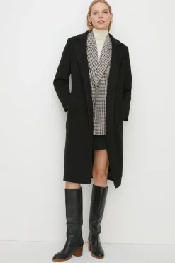 Outlet Oasis Single Breasted Relaxed Coat Black