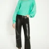 New Oasis Slash Neck Slouchy Jumper Green