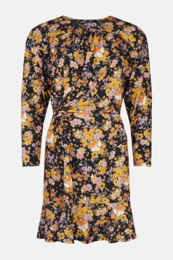 Fashion Oasis Slinky Jersey Floral Batwing Mini Dress Multi