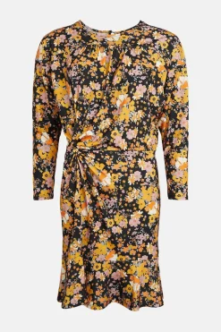 Online Oasis Slinky Jersey Floral Twist Front Mini Dress Multi