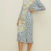 Outlet Oasis Slinky Jersey Patched Batwing Midi Dress Multi