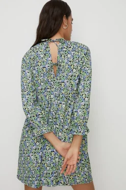 Discount Oasis Small Pansy Crinkle Mini Dress Green