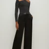 Fashion Oasis Sparkle Strappy Yoke Knit Top Black