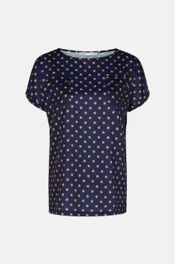 New Oasis Spot Print T Shirt Navy
