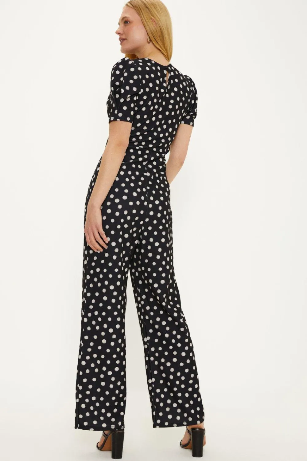 Discount Oasis Spot Stretch Crepe Twist Front Jumpsuit Mono