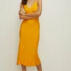 Sale Oasis Strappy Back Satin Slip Dress Purple