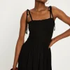 Discount Oasis Strappy Crinkle Shirred Jumpsuit Black