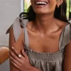 Hot Oasis Strappy Trapeze Dress Sage
