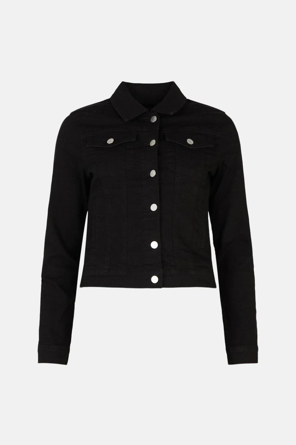 Fashion Oasis Stretch Denim Fitted Nancy Jacket Black