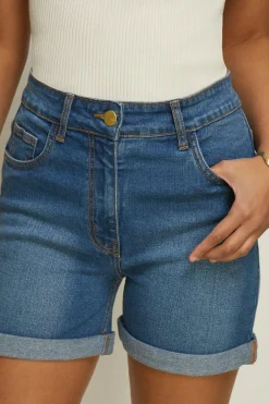 Best Oasis Stretch Denim High Waist Lily Short Neutral