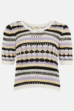 Best Oasis Stripe Stitch Knitted Jumper Black
