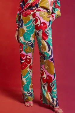 Hot Oasis Swirl Printed Pocket Trouser Multi