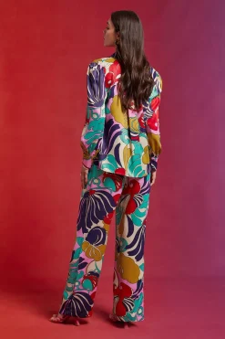 Hot Oasis Swirl Printed Pocket Trouser Multi