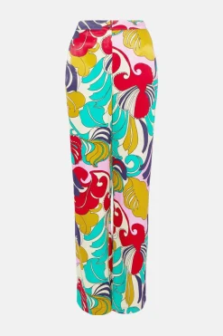 Hot Oasis Swirl Printed Pocket Trouser Multi