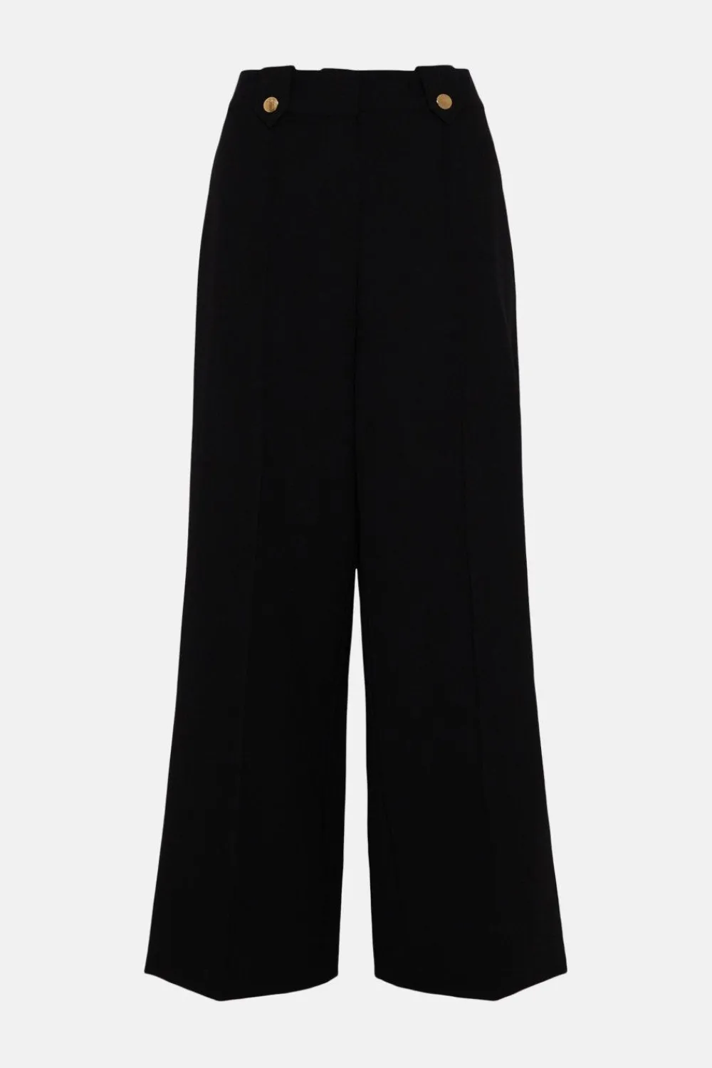 Outlet Oasis Tab Detail High Waisted Tailored Trouser Black