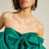 Outlet Oasis Taffeta Bow Mini Dress Green