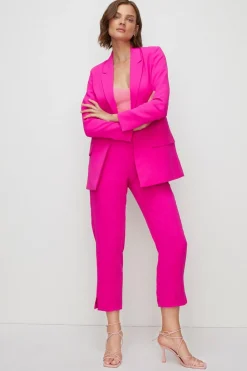 Fashion Oasis Tailored Crepe Longline Blazer Pink