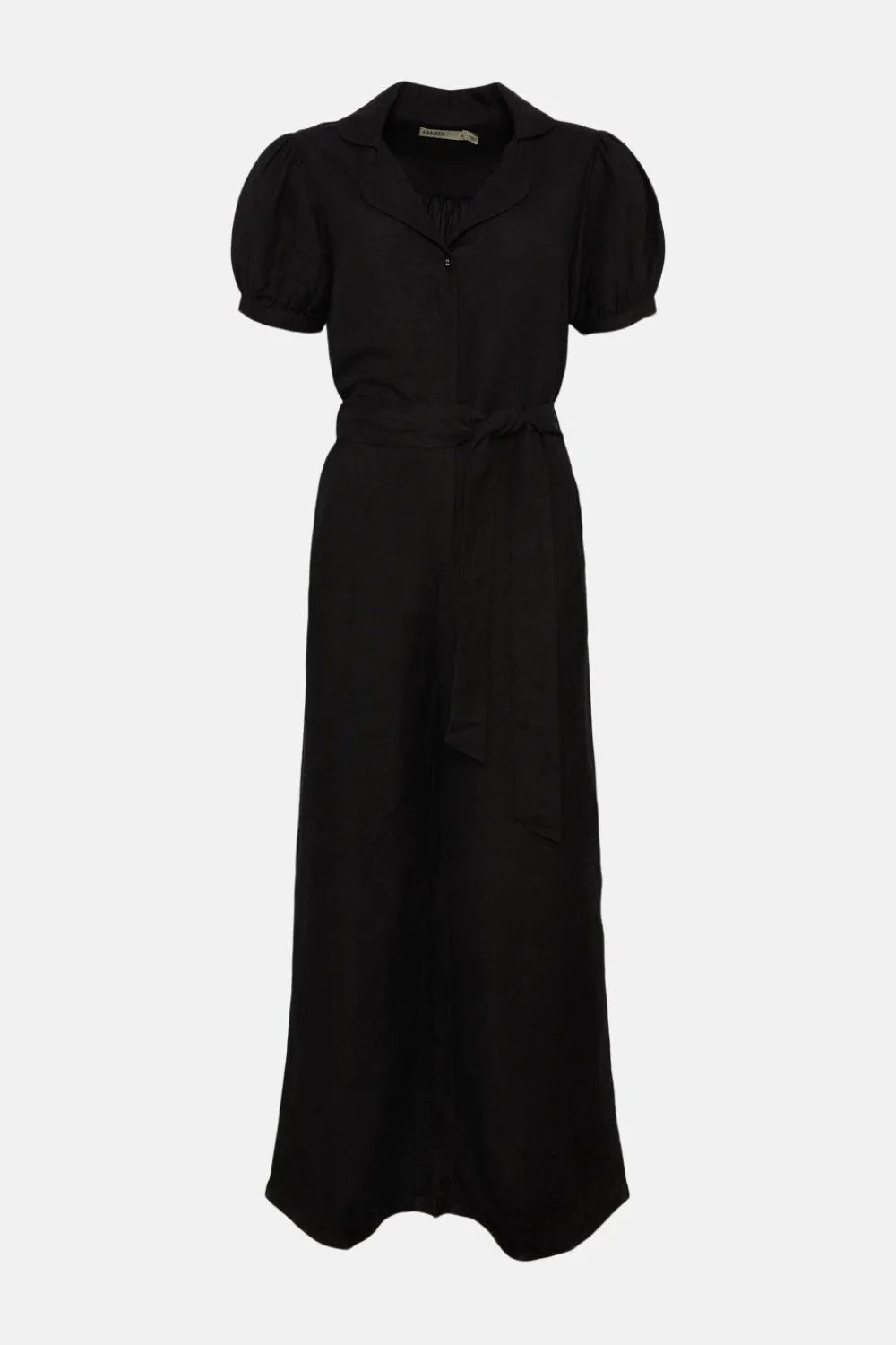 New Oasis Tailored Linen Mix Puff Sleeve Jumpsuit Orange