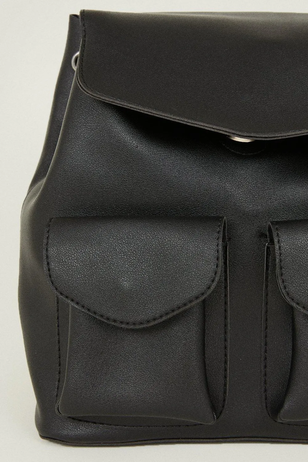 Discount Oasis Tassle Double Pocket Backpack Black