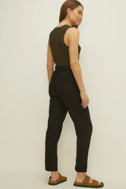 Fashion Oasis Tencel Cargo Trouser Black