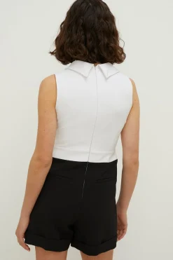 Fashion Oasis Textured Crepe Bow Detail Playsuit Mono