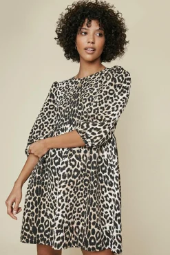 Outlet Oasis Textured Printed Skater Dress Animal